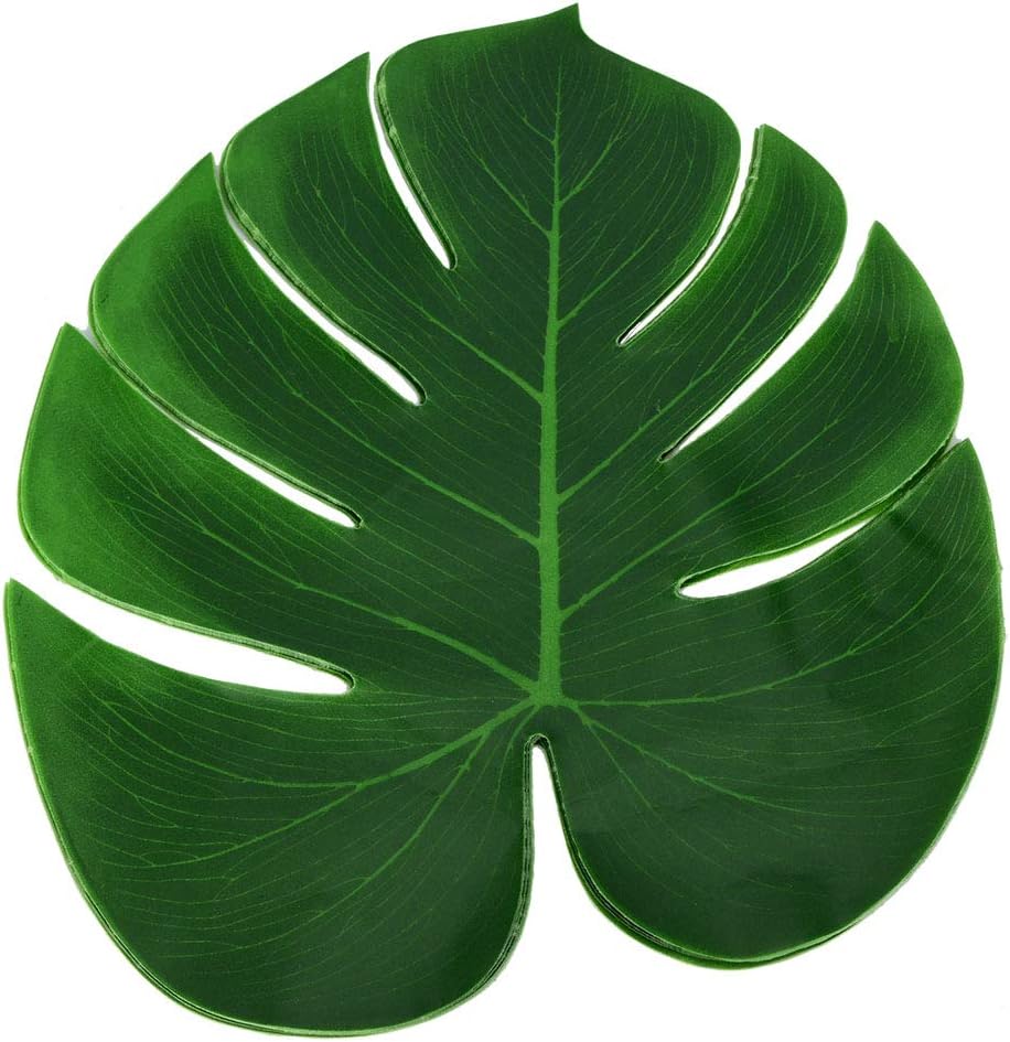 Evevda Juego De 4 Manteles Individuales De Vinilo Con Forma De Hoja Verde Para Mesa De Comedor, Manteles Individuales De Plástico Metálico, Lavables