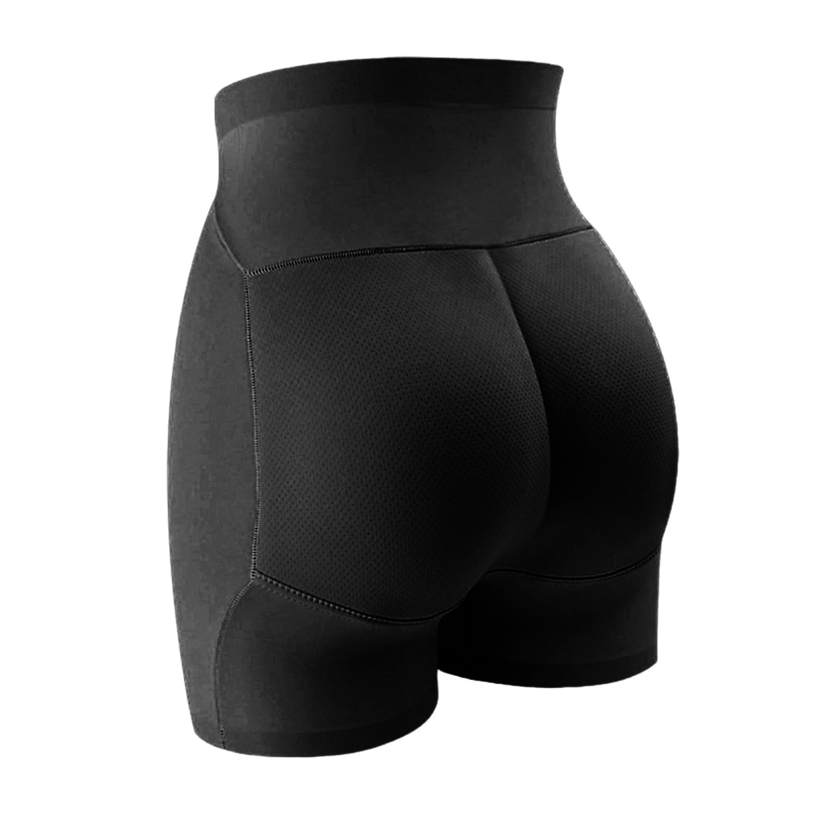 Bogeel Women's Black Hip Enhancer Padded Panties Butt Lift Waist Trainer Shapewear Body Shaper False Buttock Boyshorts Underwear