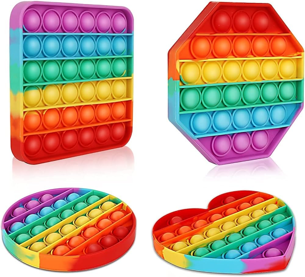 See full amazon price history chart for AS TOYS (Pack of 4) Rainbow Pop it Fidget Toy, Bubble Sensory Toy for Kids and Adults, Stress Reliever, 4 Shapes Poppers-Heart, Circle, Octagon, Square Pressure Relieving Toy. AS TOYS (Pack of 4) Rainbow Pop it Fidget Toy, Bubble Sensory Toy for Kids and Adults, Stress Reliever, 4 Shapes Poppers-Heart, Circle, Octagon, Square Pressure Relieving Toy. (B0DBLJSN5M) Amazon Price History, Amazon Price Tracker