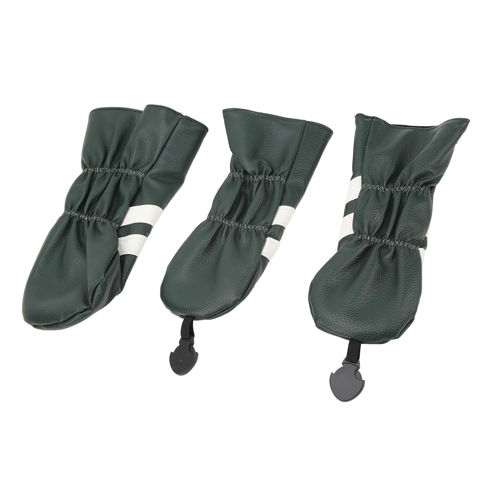 Premium Golfschläger-Schlägerhauben-Set, 3-teilig, PU-Leder, Driver, Fairway-Holz, Hybrid, rotierende Nummernschilder, Schlägerschutz für Golfer