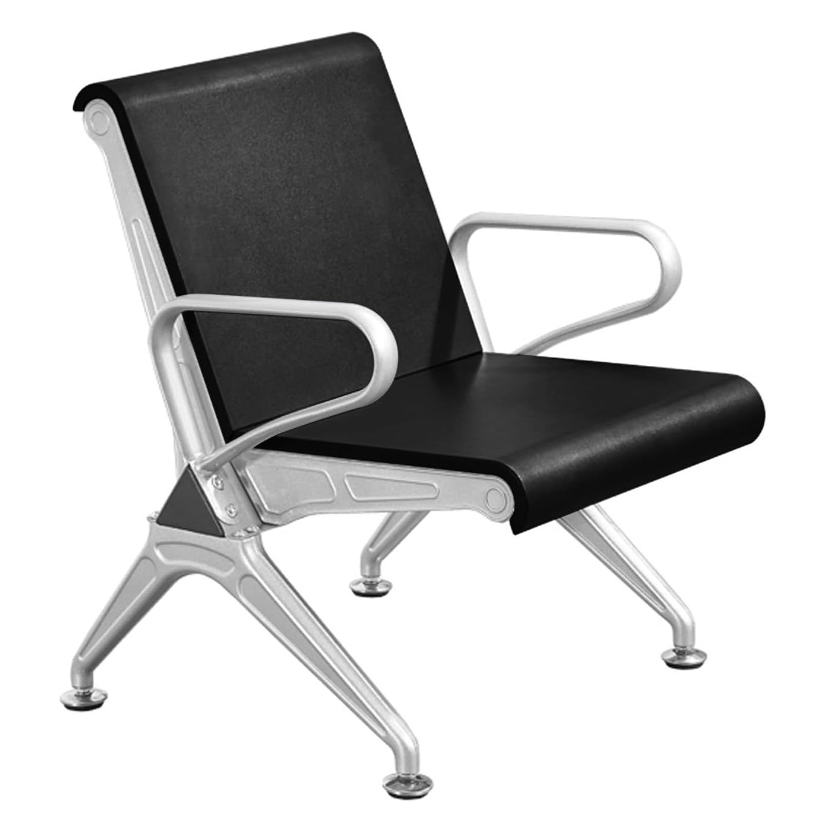 SFSLBFB Waiting Room Chairs,Black Lobby Chairs, Polyurethane Waiting Area Seating with Arms, Reception Furniture for Office, Airport, Hospital, Bank, Barbershop - reliable & Stylish