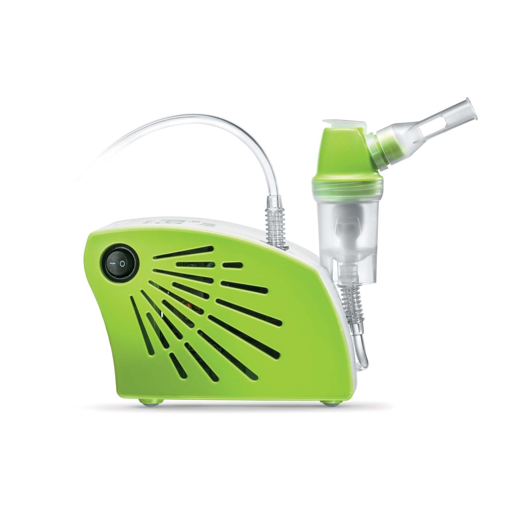 FLAEM Ghibli Plus Inhalator Pneumatyczno-tłokowy , Dwuprędkościowy, dla Całej Rodziny, z Technologią Antywylaniową, Certyfikowany, Dwie Maski