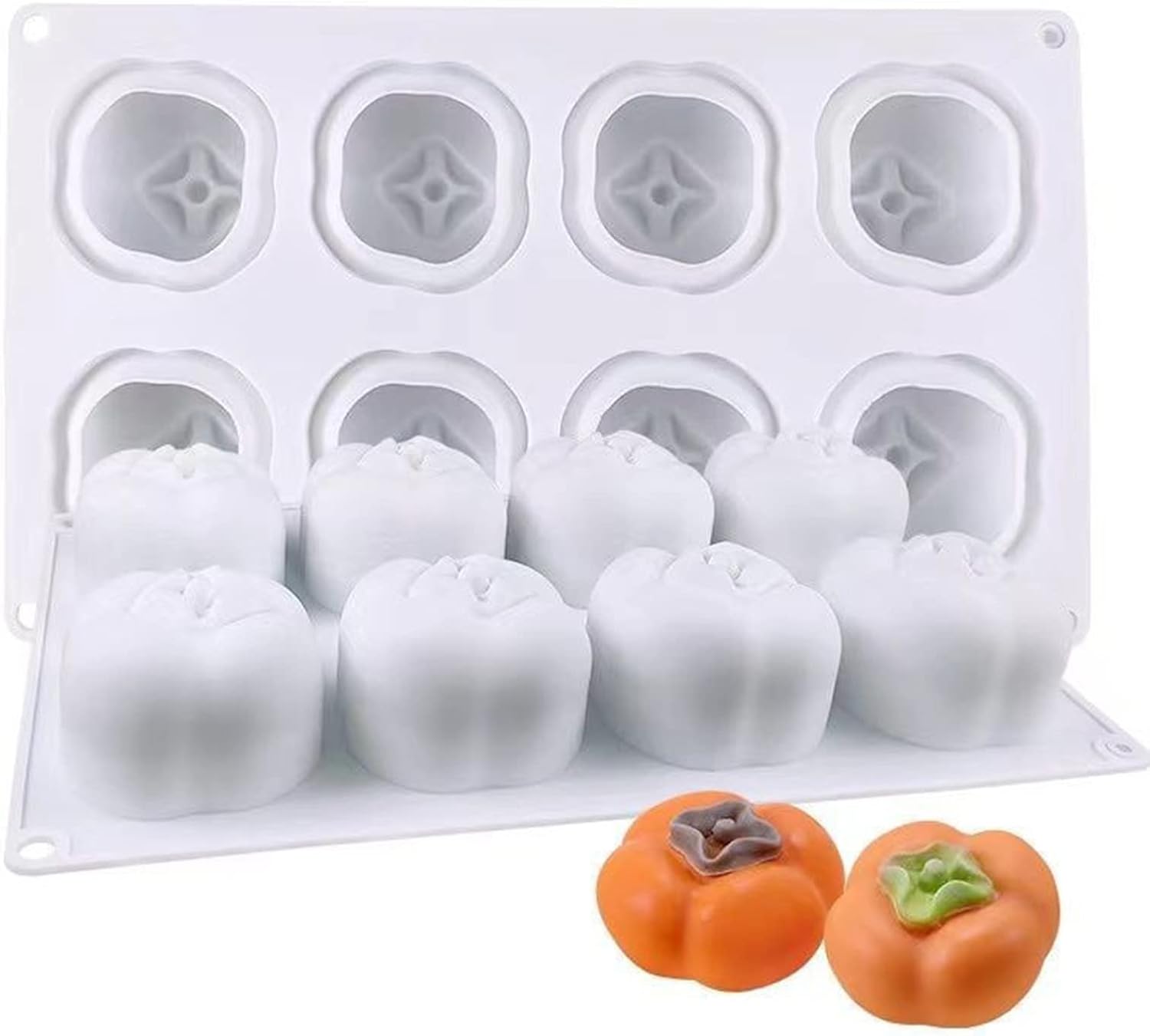 Cookie Persimmon Shape Cartoon Press Food-grade Silicone Baking Utensils Easy Safe Fondant Cake Mold Cake for Baking Silicone
