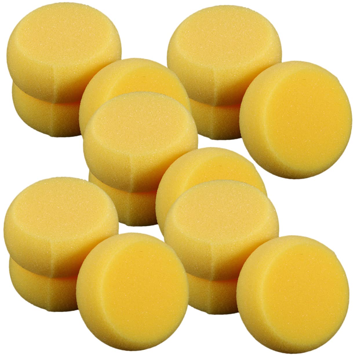 NUOBESTY 75 Pièces Éponge À Gâteau Ronde Jaune Pinceau Éponge De Poterie Éponge Aquarelle Ronde Éponge Jaune Tampon De Peinture Éponge De Peinture pour Enfants Éponges De Peinture Rondes