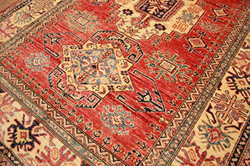 ETFA Kazak Teppich Orientteppich - 209x140 cm - Rot - LAGERVERKAUF – Bild 7