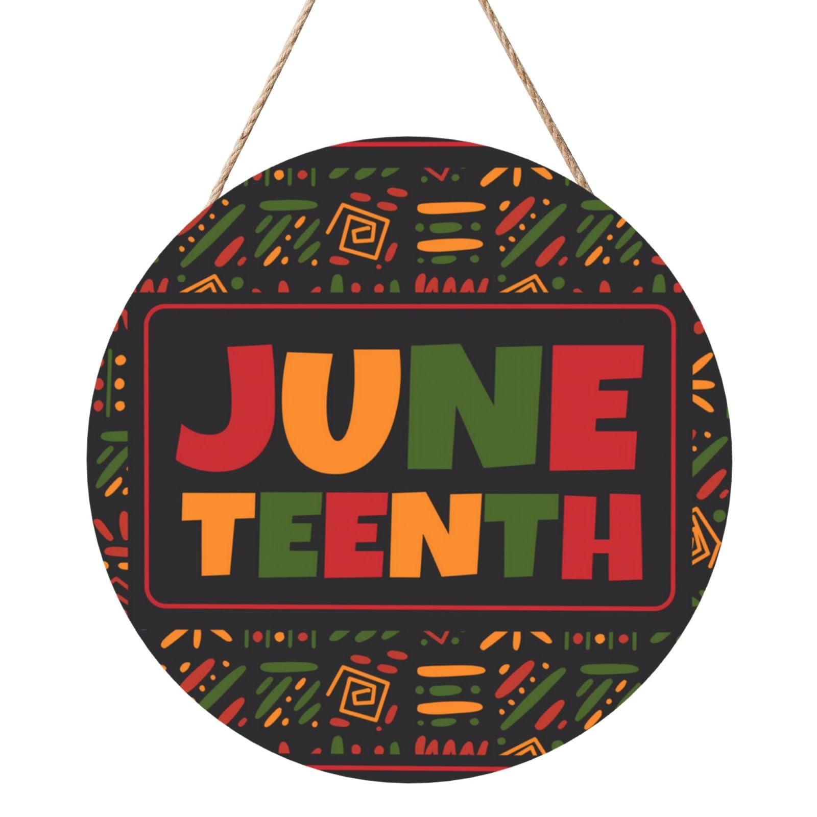 Juneteenth Since 1865 Celebrate Freedom Afican Door Signs Plaques Wood Welcome Sign For Front Door Wall Hanging For Home Farmhouse Office Classroom Party Decoration