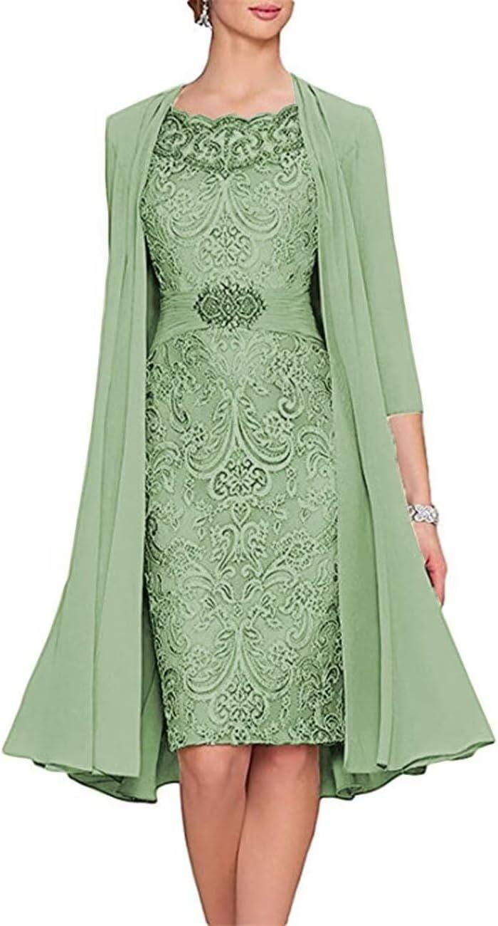 Plus Size Mother of The Groom Dresses Tea Length Beaded Appliques