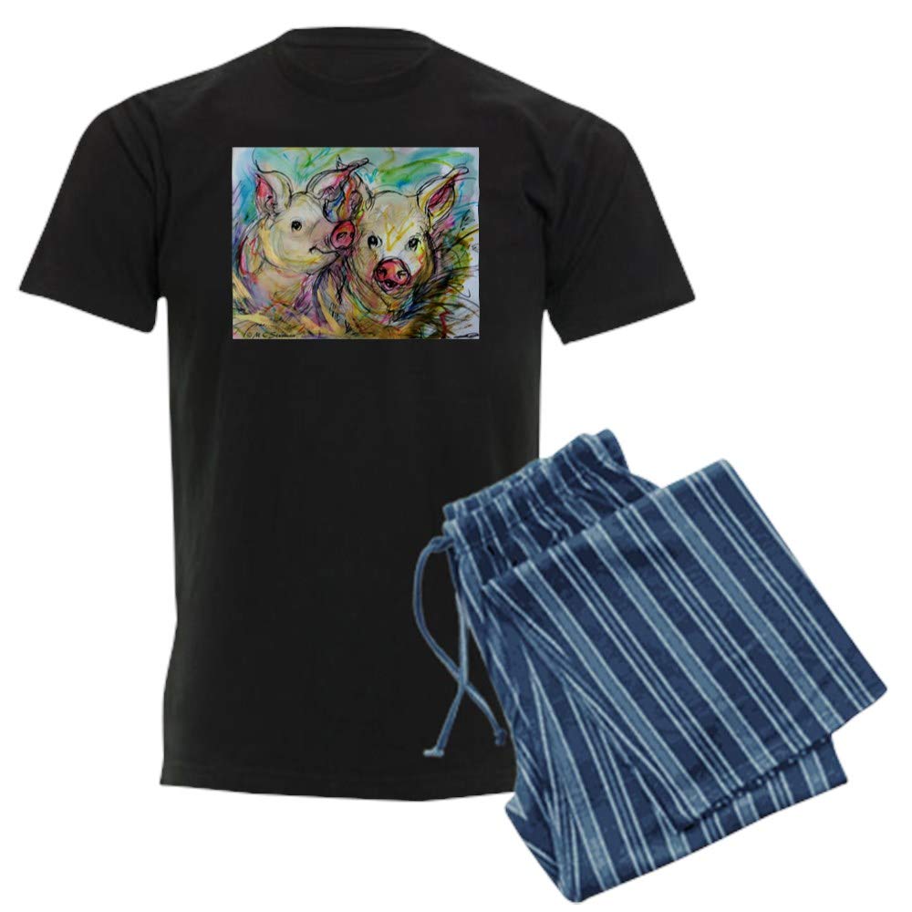 CafePress Pig, Couple, Cute, Men's Dark Pajamas Pajama Set