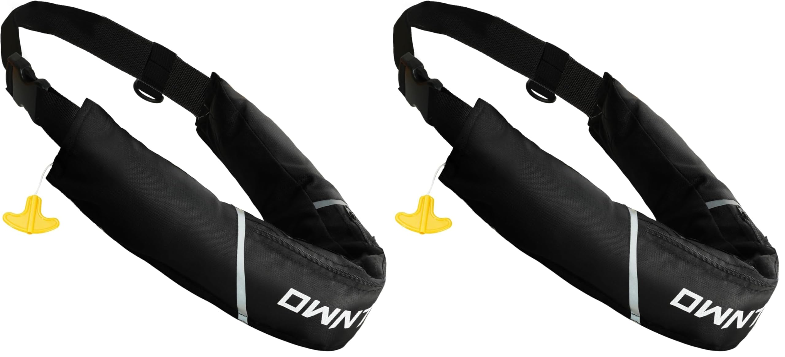 Owntop Manual Inflatable Belt Pack, Adults Swim Jacket with Blowpipe &amp; Whistle, 24g CO2 Cylinder Included, Low Profile for Kayaking, Fishing, Paddle Sports