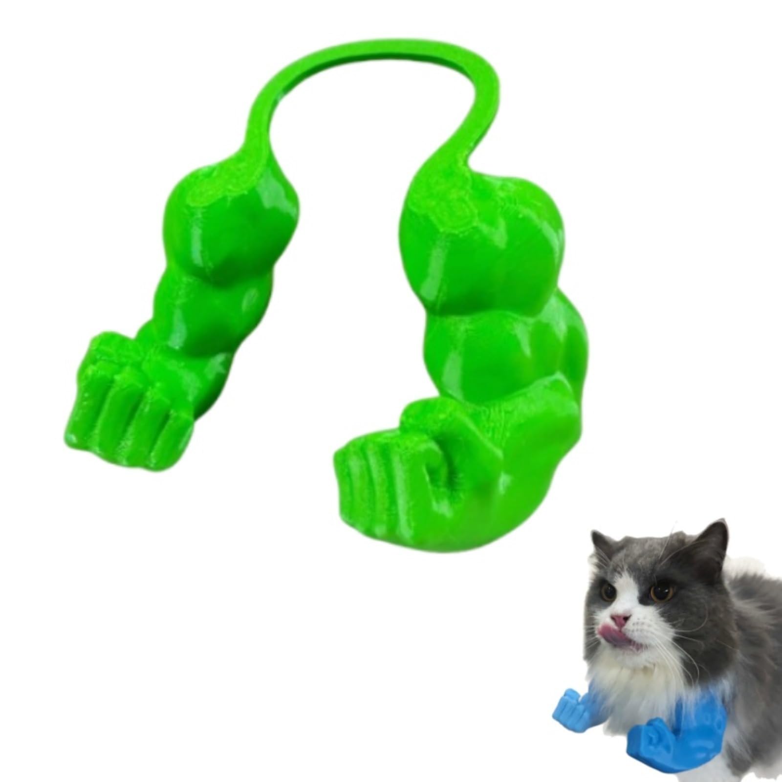 3D Printed Cat Muscle Arms | Muscle Arms for Neck | Funny Hulk Superhero Costume for Cats | Birthday Party Accessories for Kittens, Halloween Costumes and Cosplay