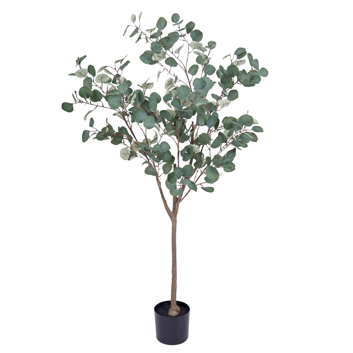 JUSTOYOU 5ft (60 IN) Tall Artificial Eucalyptus Tree, Modern Large Fake