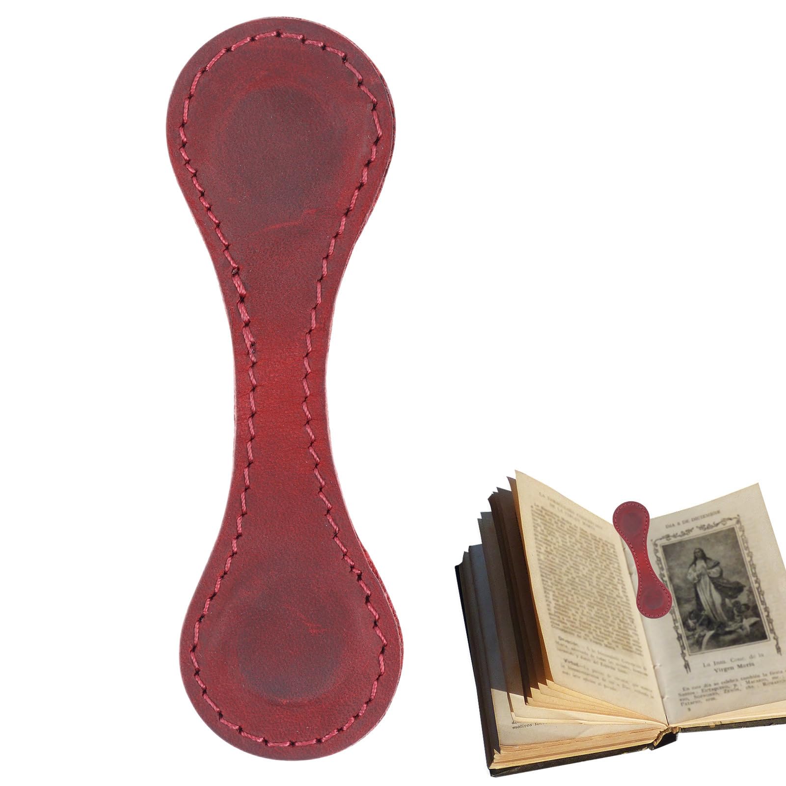 Hitrod Clip Marcador de Libros, Marcadores magnéticos de Cuero, Marcapáginas de Cuero magnético portátil para el hogar, Estudiantes, Profesores, oficinas, Escuela