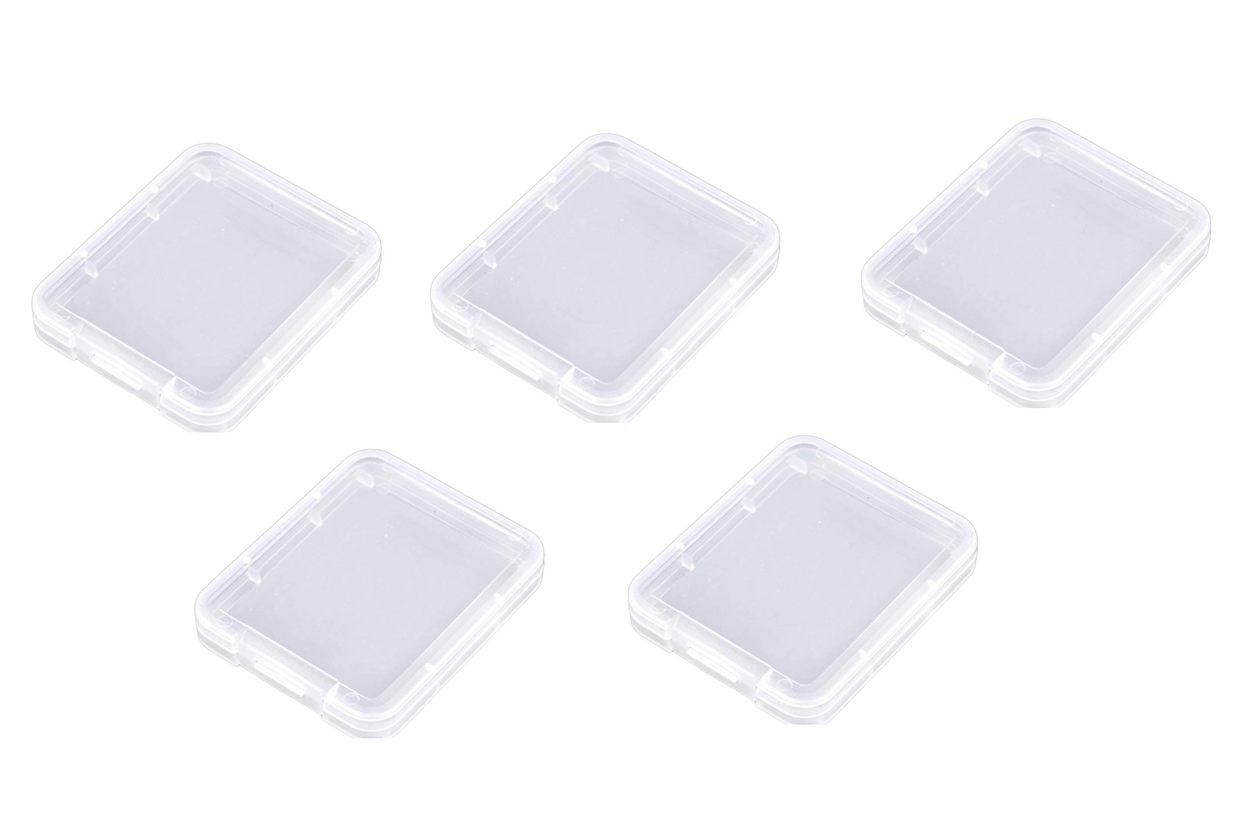 Hayatec Clear Compact Flash Transparent Holder Case Memory Card Cf Sdhc Box Storage Set (5 Pack)