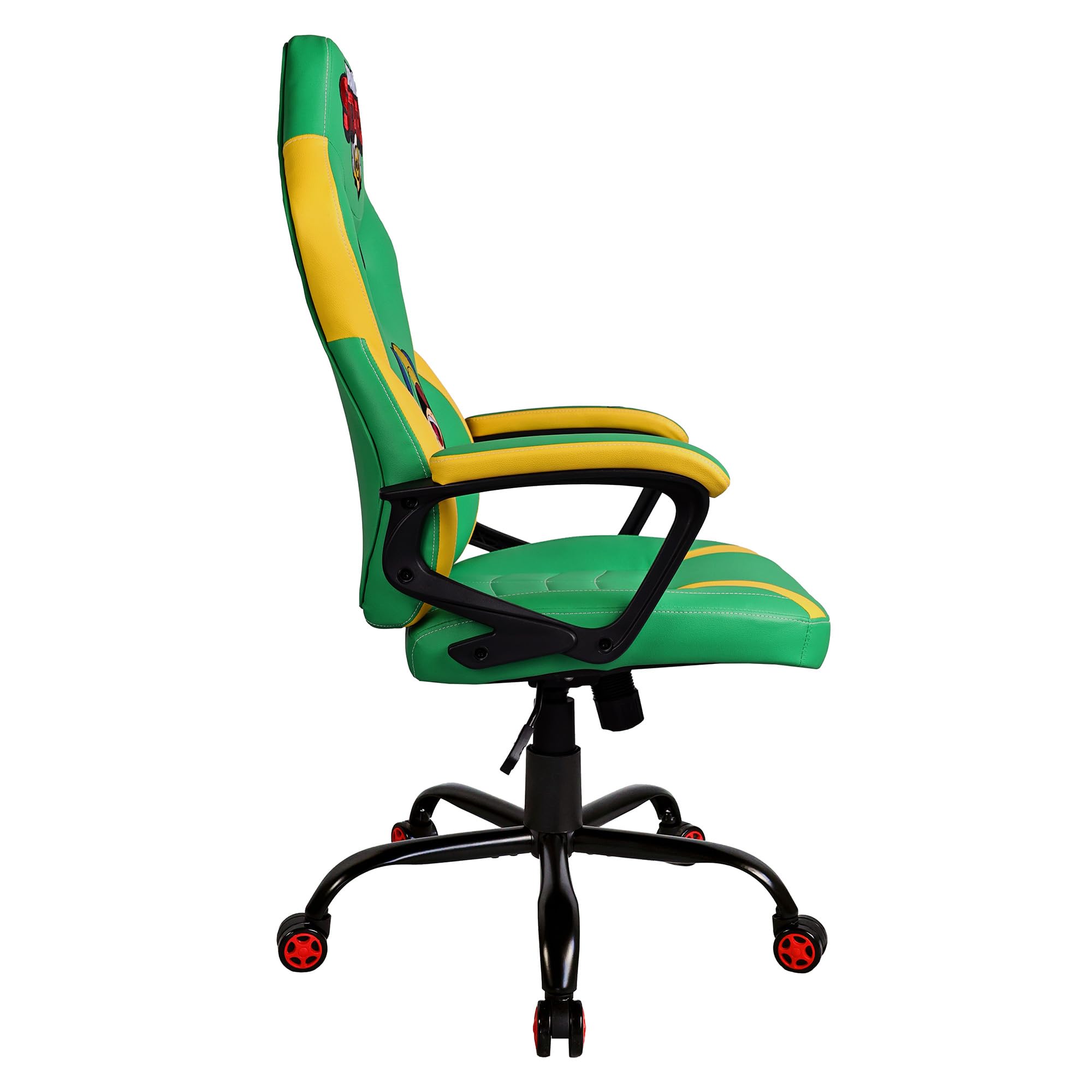 SUBSONIC - Junior Gaming Stuhl Brawl Stars Leon - Bürostuhl | Offizielle Lizenz, Ergonomisch, Hochdichter Schaum, Armlehnen, Höhenverstellbar - Für Kinder und Jugendliche