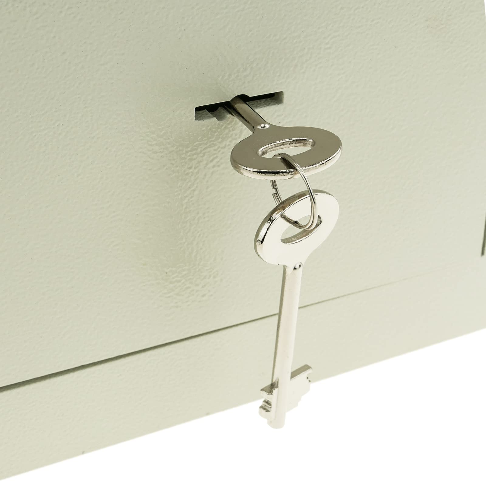 PrimeMatik - Caja Fuerte de Seguridad empotrada de Acero con Llaves 36x15x23cm Beige