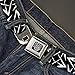 Buckle-Down Seatbelt Belt - Spikes Scattered Black/White - 1.0