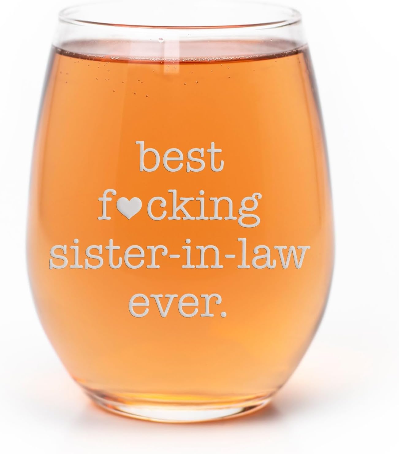 Funny Sister-in-Law Stemless Wine Glass - Gift for Future or Best Sisters-in-Law - 2 Glasses