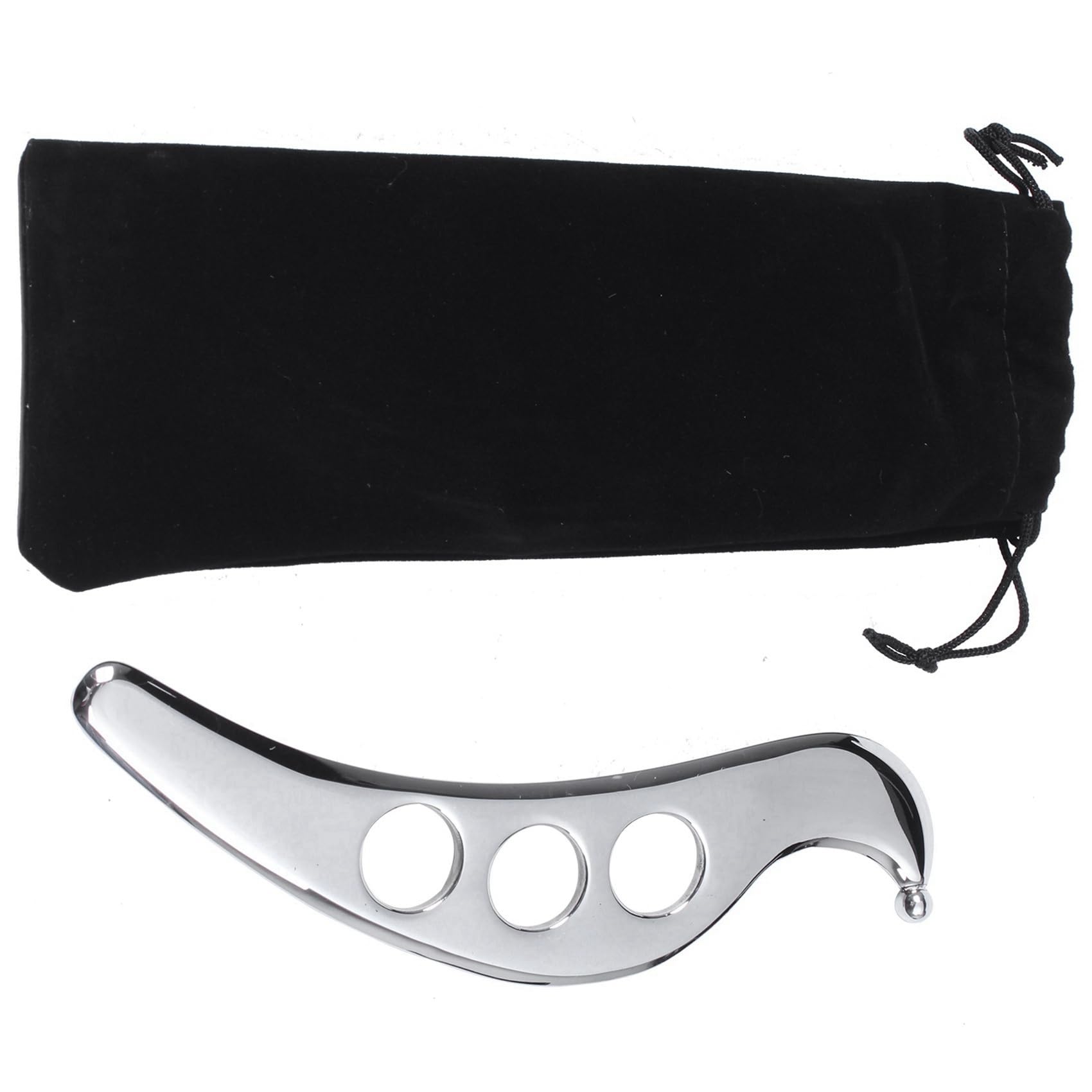 Herramienta masajeadora de placa Gua Sha Guasha de acero inoxidable, raspador, terapia física, máquina de masaje meridiano muscular suelto, 5 unidades
