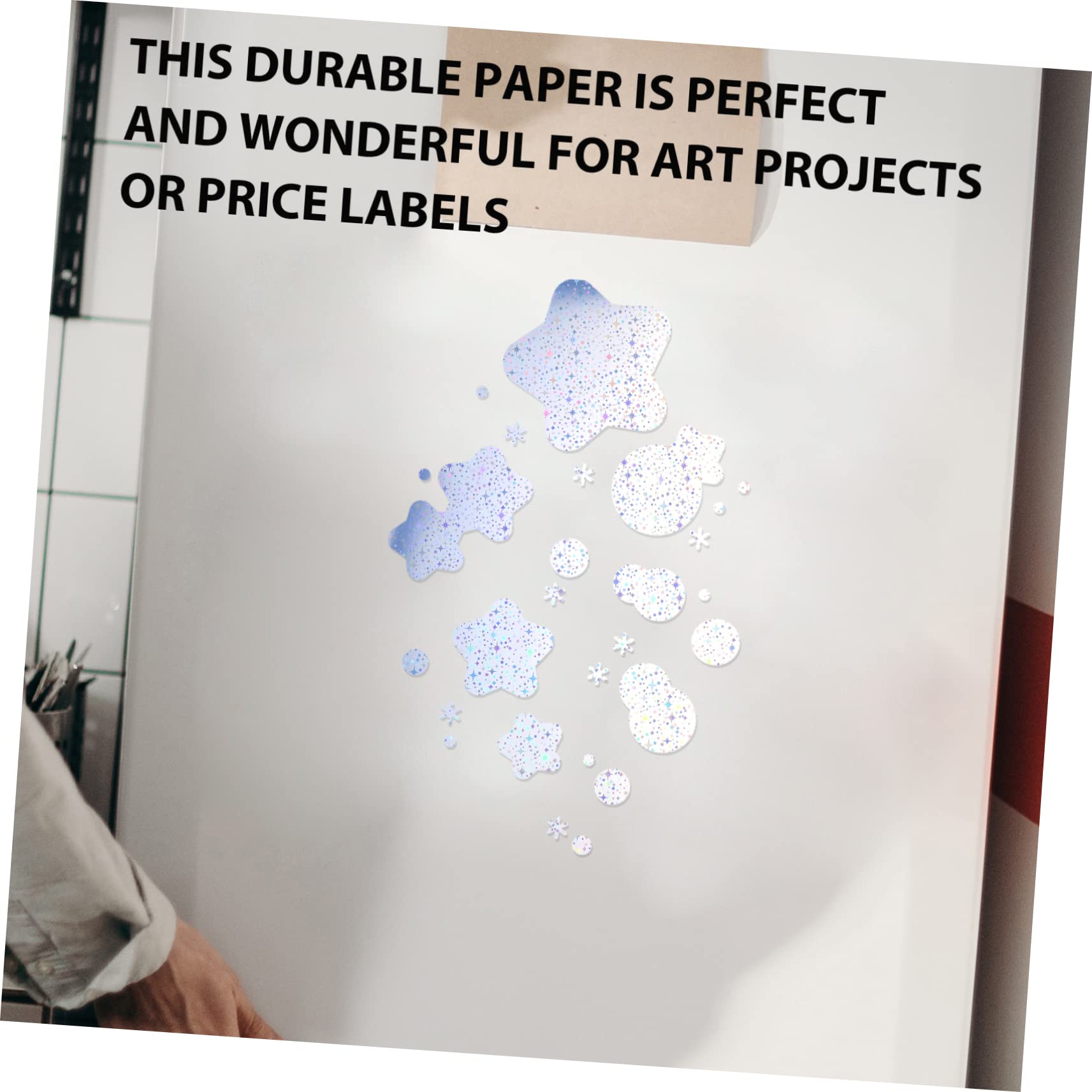 20blätter Aufkleberpapier Zum Bedrucken Holografisch Mattes Papier Für Drucker Selbstklebend Etikettenpapier Für Bürobedarf