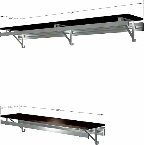 Miniatura 27 de RCMBY Elite 80" Top and Bottom Shelf Rod kit with Long Hang White Closet System