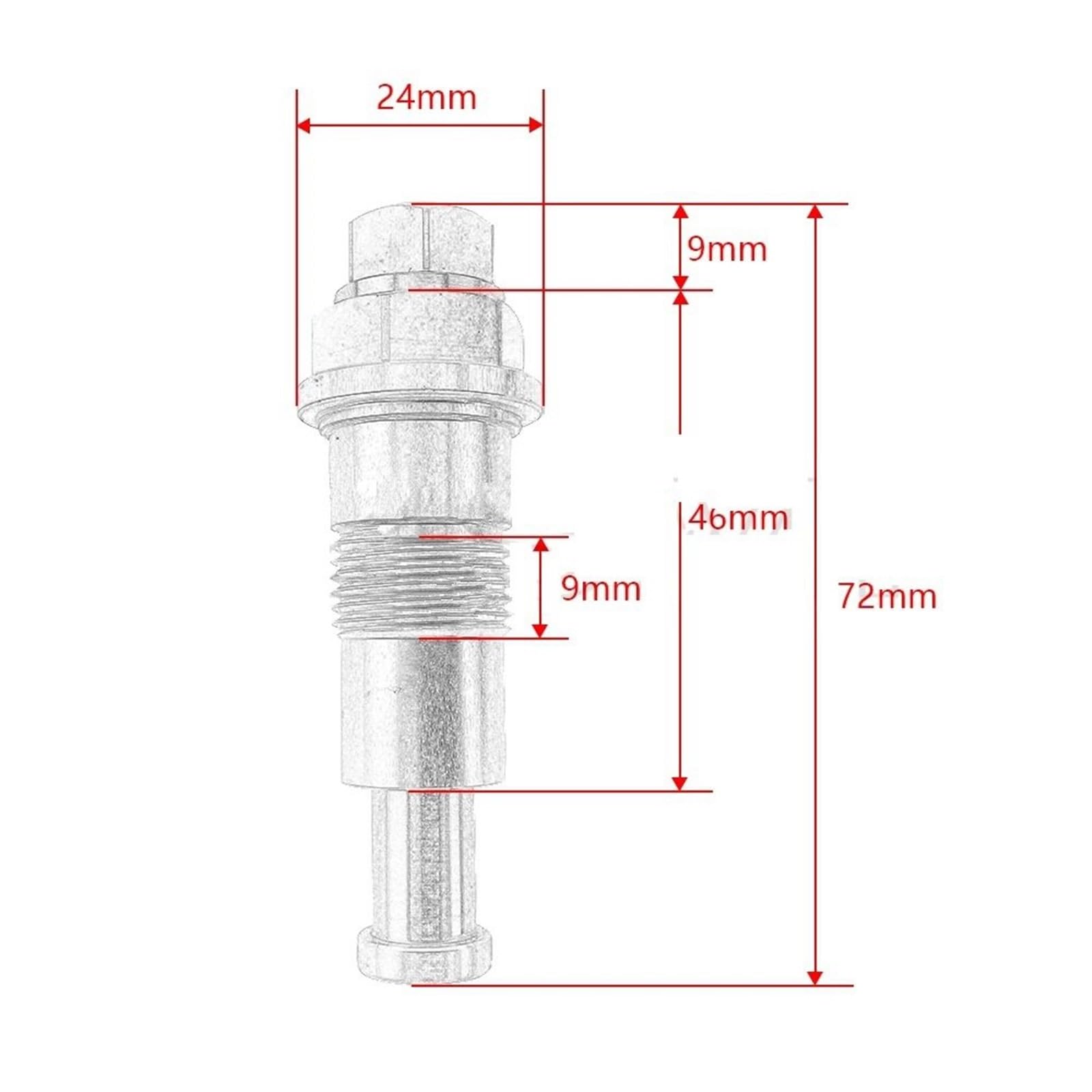 Tendicatena Regolazione manuale del tenditore della catena di distribuzione adatta per BMW R1200GS / GS ADV R1200R R1200 RS RT 11318542060 Tendicatena Distribuzione(Silver)