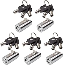 Abuff High Security Vending Machine Lock and Key, 5-Pack Soda Machine Lock for Coke Machine, Pepsi Machine, Snack Machine, Candy Machine, Keyed Alike