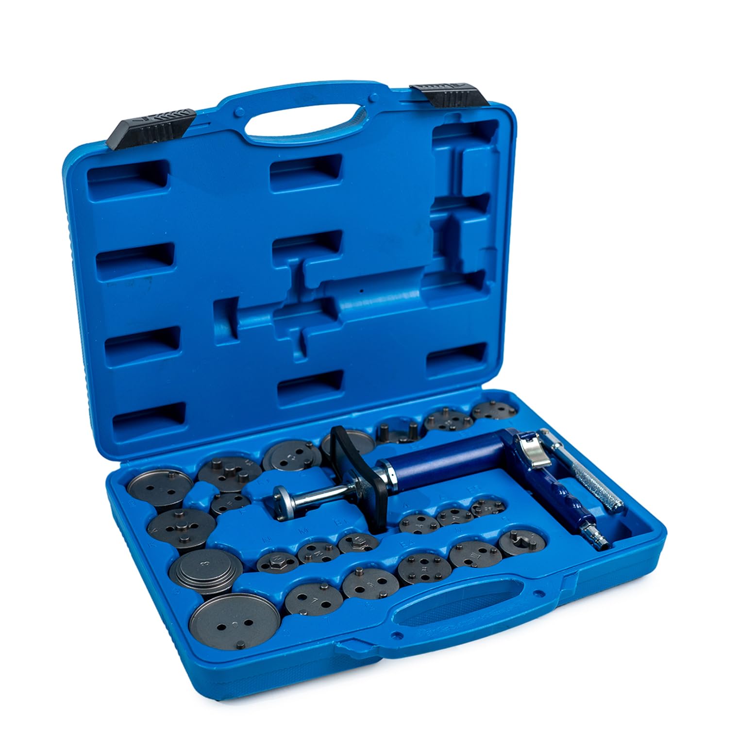 Handor 23-Piece Pneumatic Brake Caliper Tool Kit - Air-Powered Piston Compression & Rewind Tool With Adapters For Brake Pad Changes