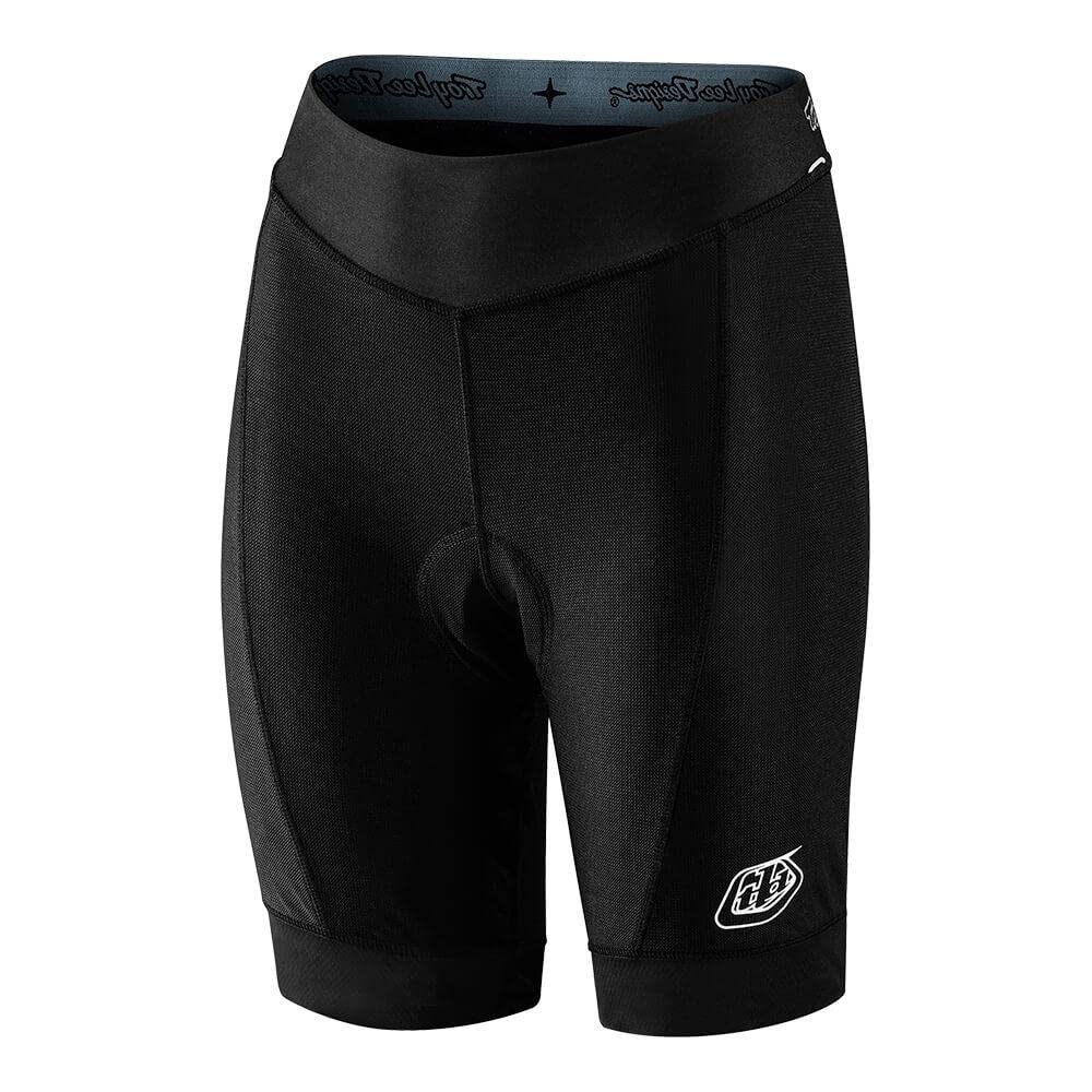 Troy Lee Designs Premium Women's Short, Inner Liner. Mountain Bike, MTB, Downhill, Trail, Cross Country, BMX Riding-Solid Black - Medium