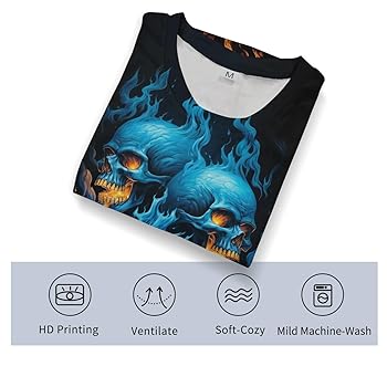 Amazon.com: Srcnhim Men's Cool Skull T-Shirt Summer Fashion