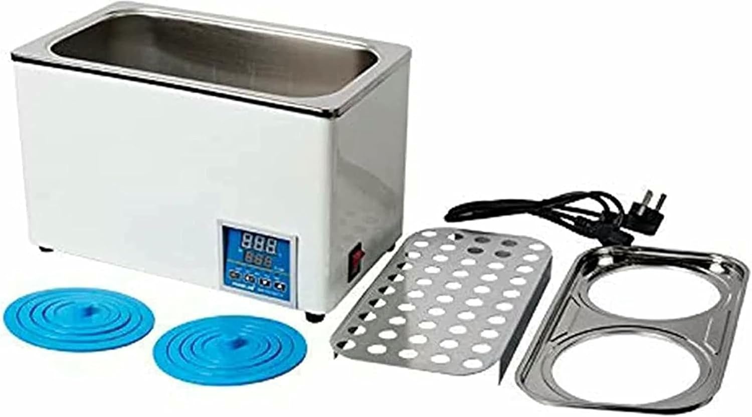 Scientific Digital Thermostatic Water Bath for Laboratory, 600 W, 6 L, Stainless Steel Coating, Electric Water Bath, 1 Camera with 2 Openings, Precious