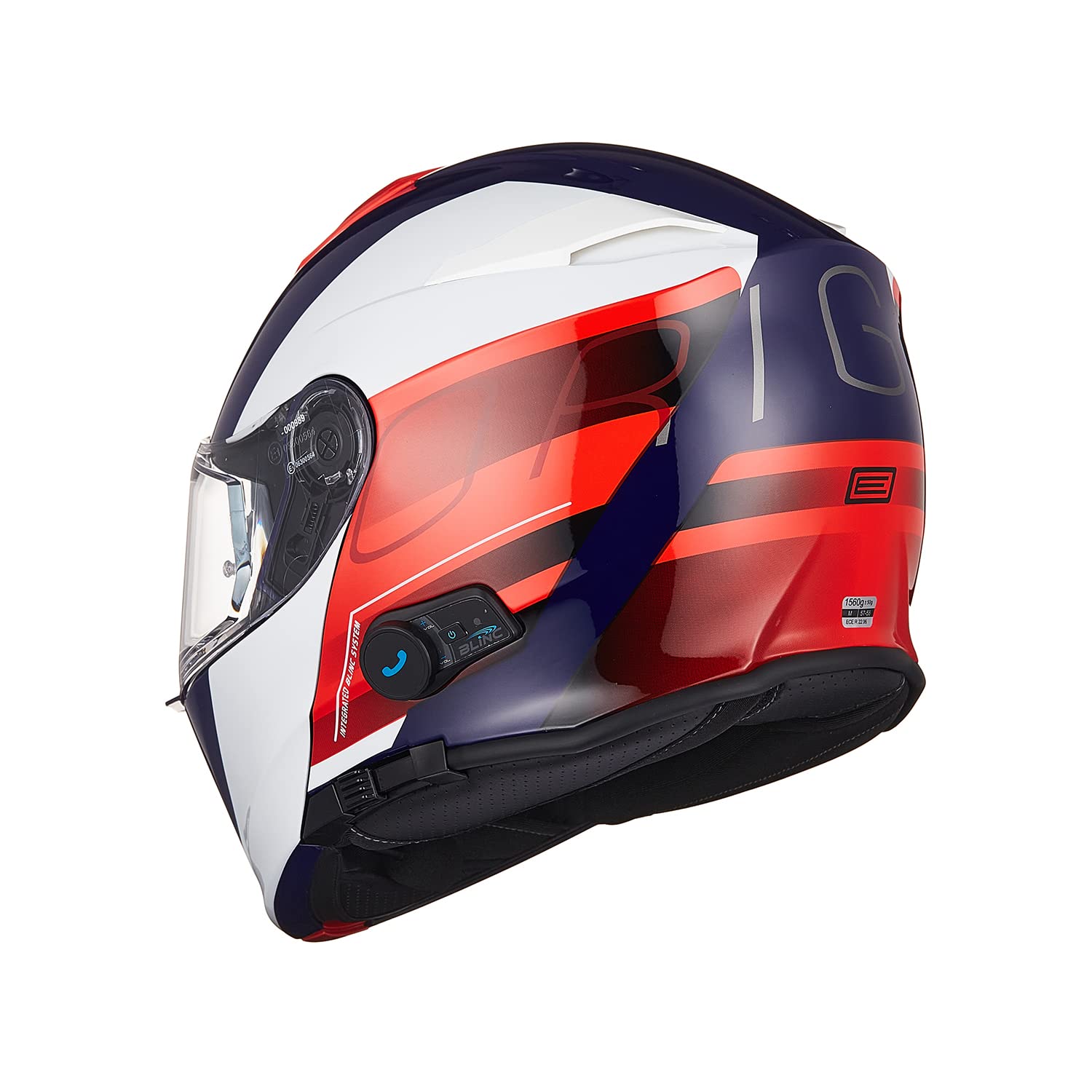 ORIGINE Casque de Moto Bluetooth Casque Modulable Intégral avec Double Visiè Homologué ECE 22-06