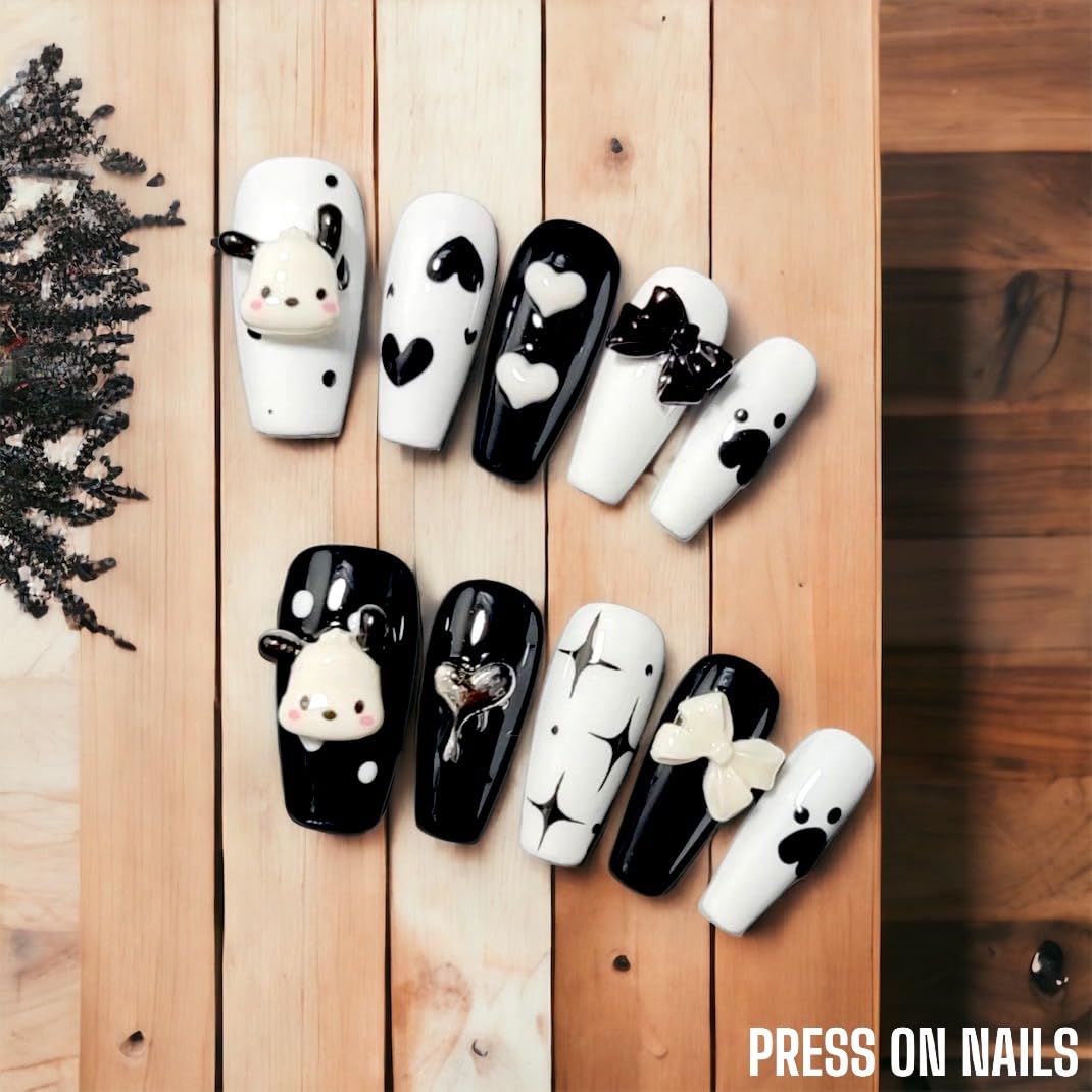 Amazon.com: Kawaii Kuromi Pochacco Anime 3D Nail Decal Nana Press