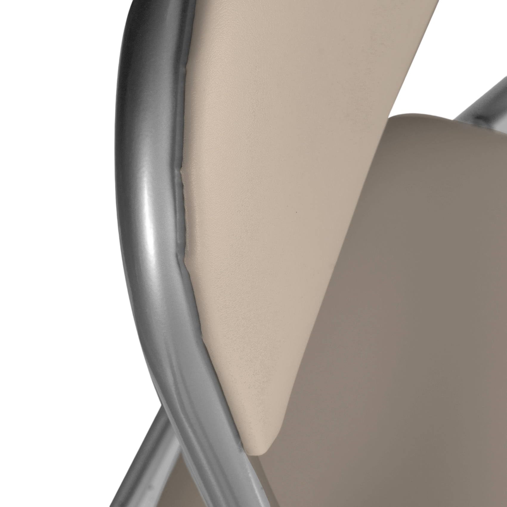 Dmora Ensemble de six chaises pliantes, couleur sable, Mesures 43 x 47 x 78 cm