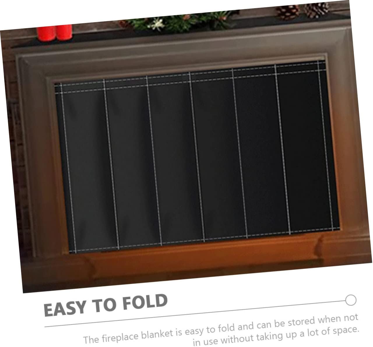 Fireplace Blanket Heat Preservation Cover Decorative Fireplace Covers for Energy Savings