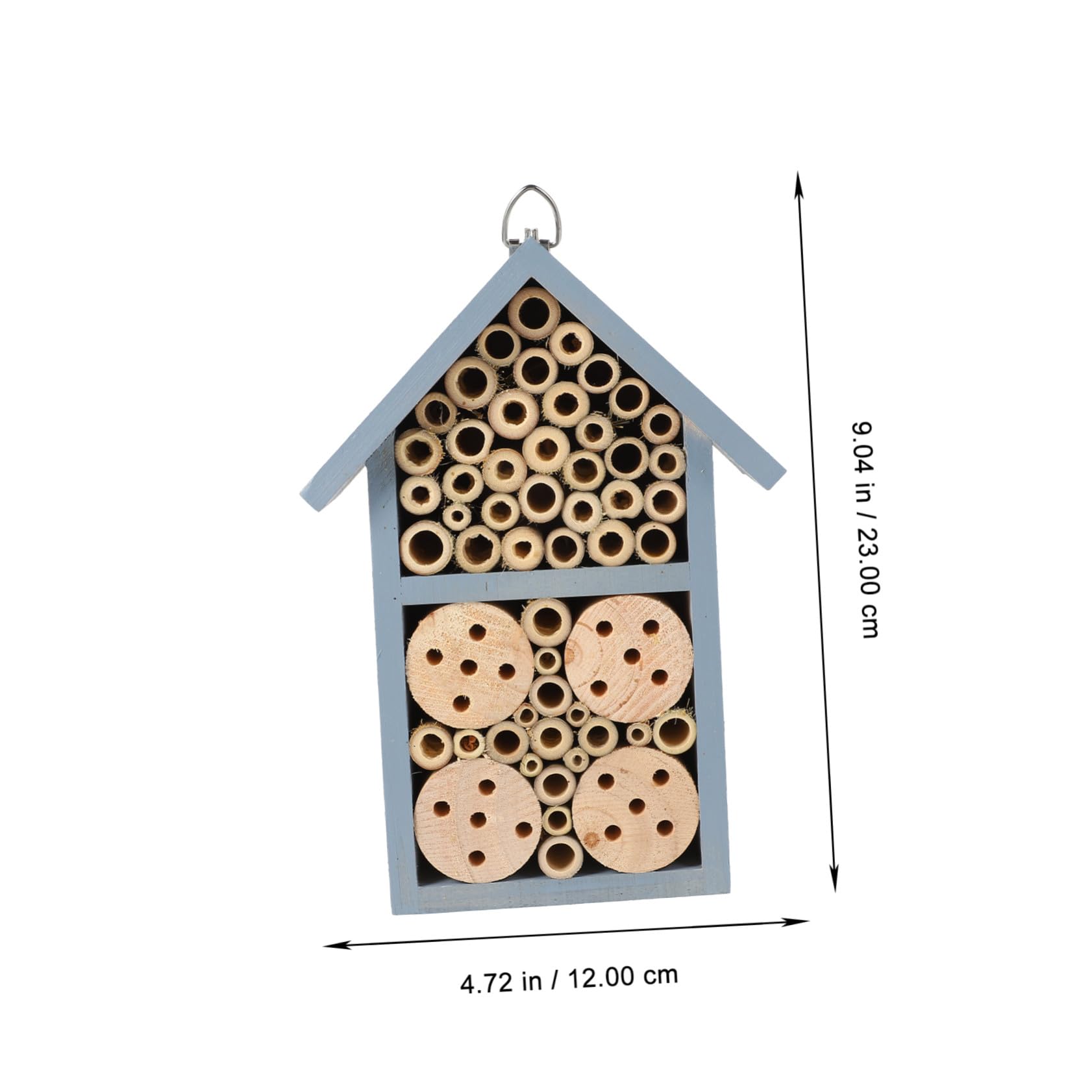 Insektenhaus Für Bienen Und Marienkäfer Blau Lackiertes Insektenhotel Mit Schutzdach Geeignet Für Garten Terrasse