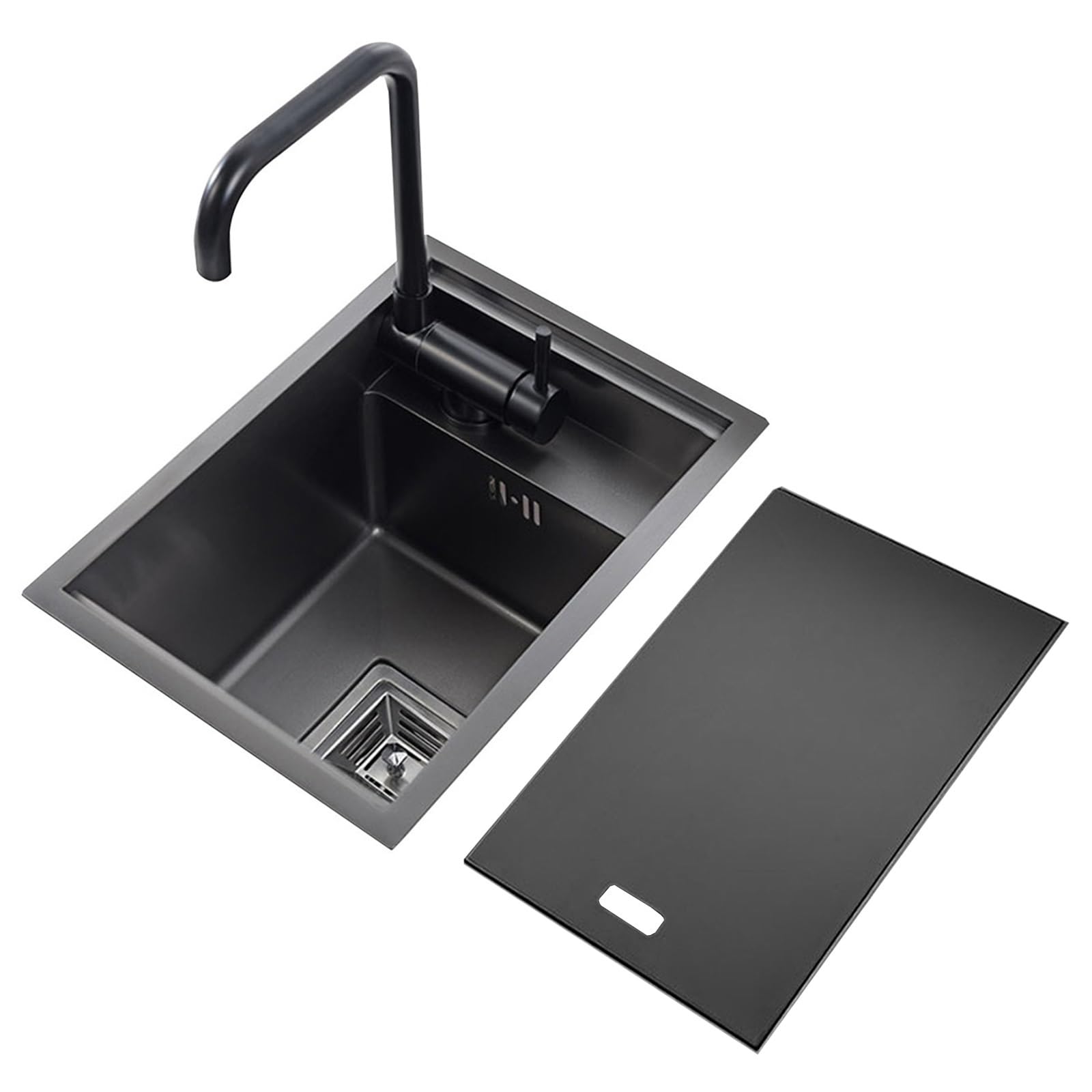 LMYSXAOZ Bar Invisible Mini Sink – Concealed Stainless Steel Small Single Bowl Kitchen Sink, Siphon Drain, for Balcony