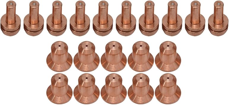 Plasma Electrode 176655 And Tips Nozzle 176656 For ICE-25C ICE-27C Torch, 20Pcs Plasma Torch Consumables Kit For Miller Spectrum 375