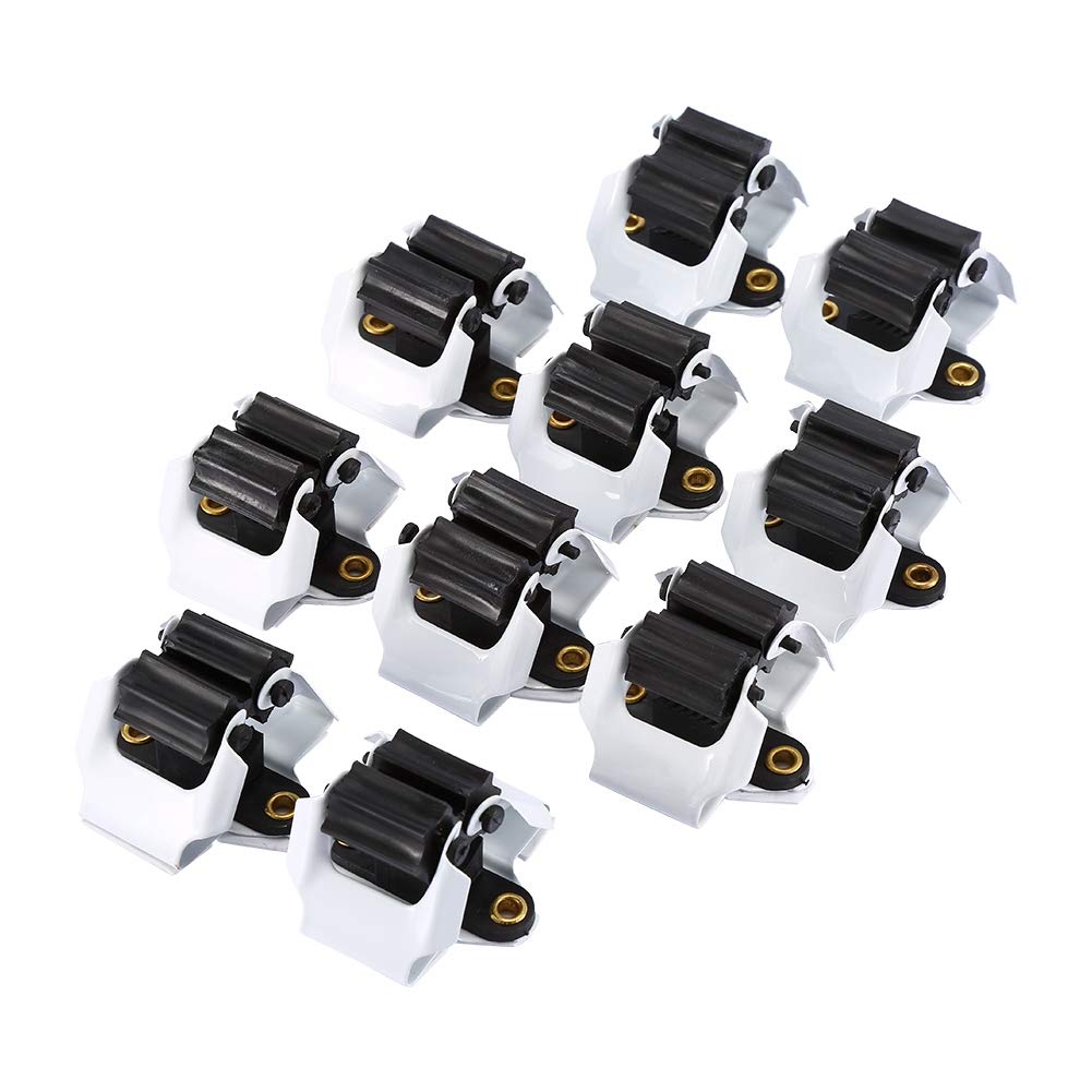Estink Set 10 Supporti da Parete per Scope e Rastrelli, Porta Attrezzi da Giardino, Organizzatore per Vanga e Utensili