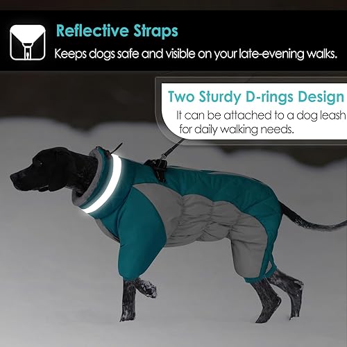 AOFITEE Fullbody Dog Coat Warm Fleece Dog Jacket — close-up of materials and construction quality