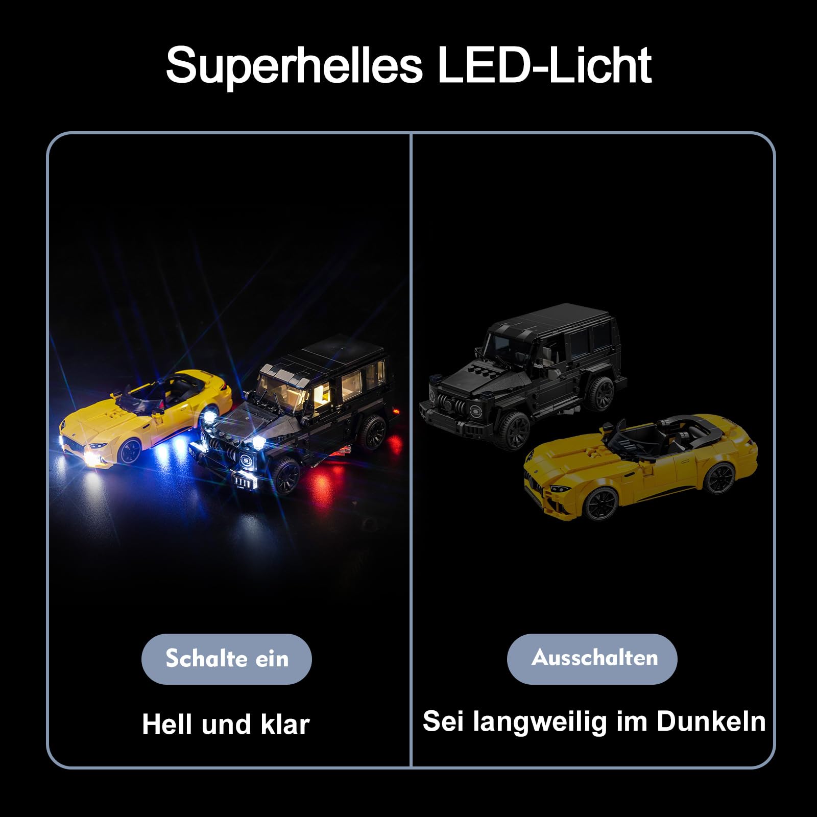 Led Licht Set für Lego 76924 Mercedes-AMG G 63 & Mercedes-AMG SL 63 (Kein Lego), Dekorationsbeleuchtungsset für Lego Mercedes-AMG G 63 & Mercedes-AMG SL 63 Kreative Spielzeug
