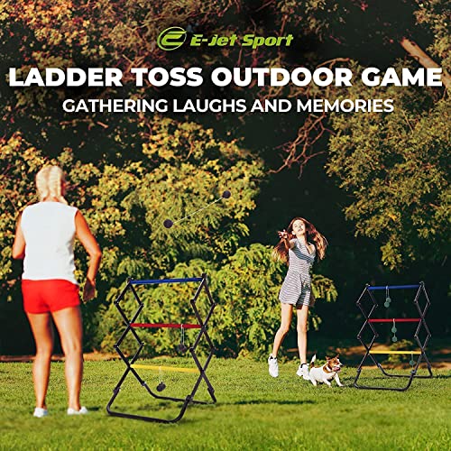 E-Jet Ladder Toss Games, Ladder Ball Set - Instant Setup, Folding System | Outdoor Games For Backyard Lawn Yard Beach Park Tailgate, Black, L24 X W20 X H40 Inch (Eol207402026) #TOP5