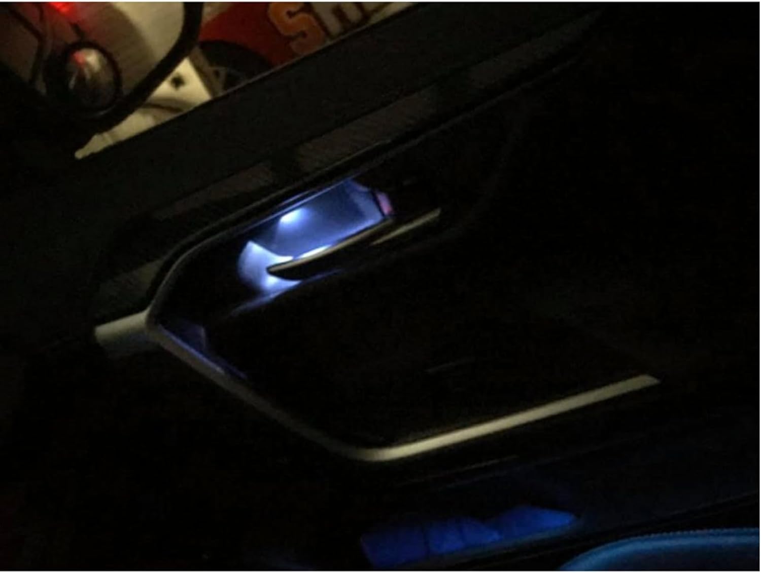 ITrims for Toyota RAV4 2022 2023 2024 Interior Door Handle Bowl LED Light Car Accessories Replacement Lamp White 4Pcs