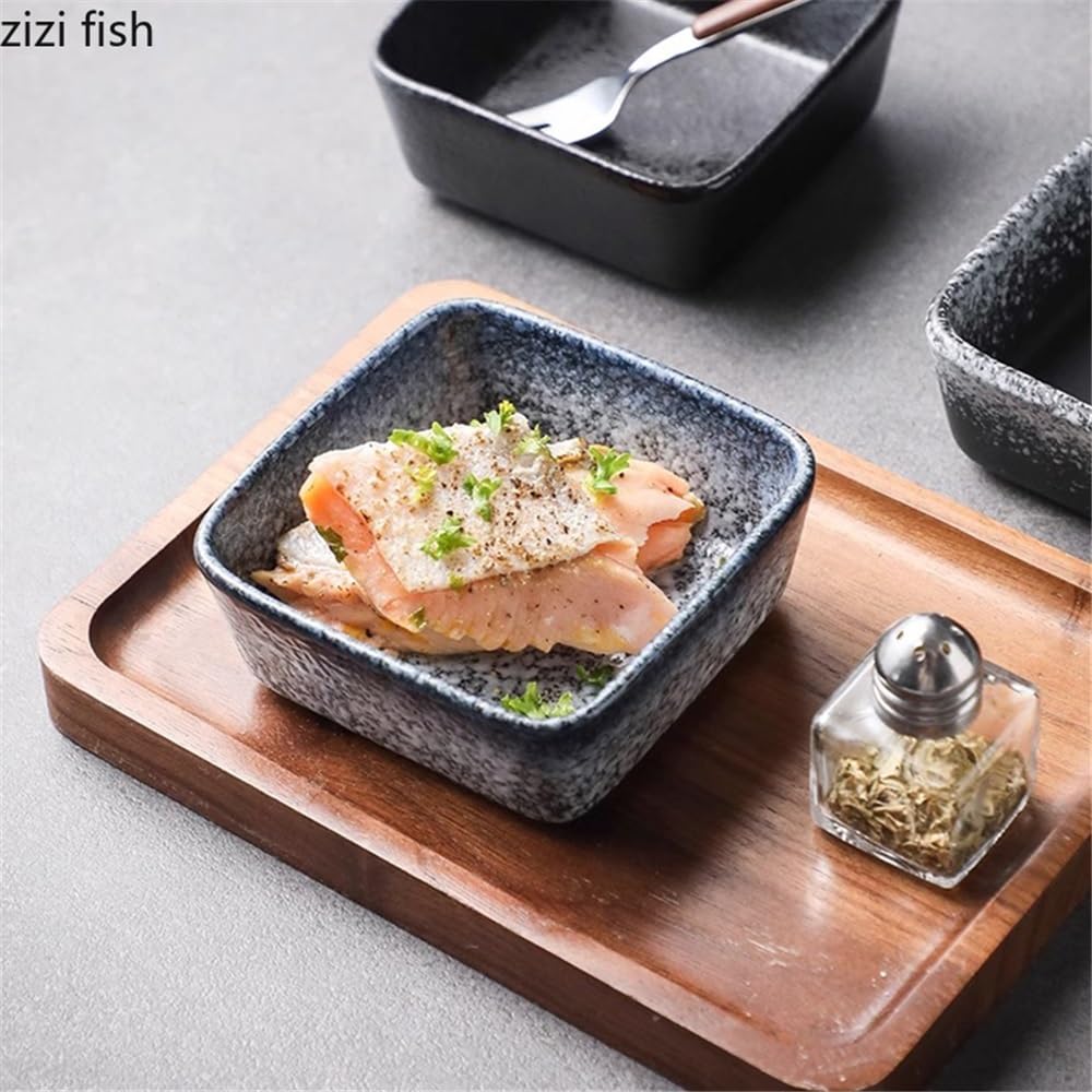 Soßengericht Vintage Keramik Gewürzteller Sojasauce Essig Gerichte Vorspeise Teller Sushi(Weiß)