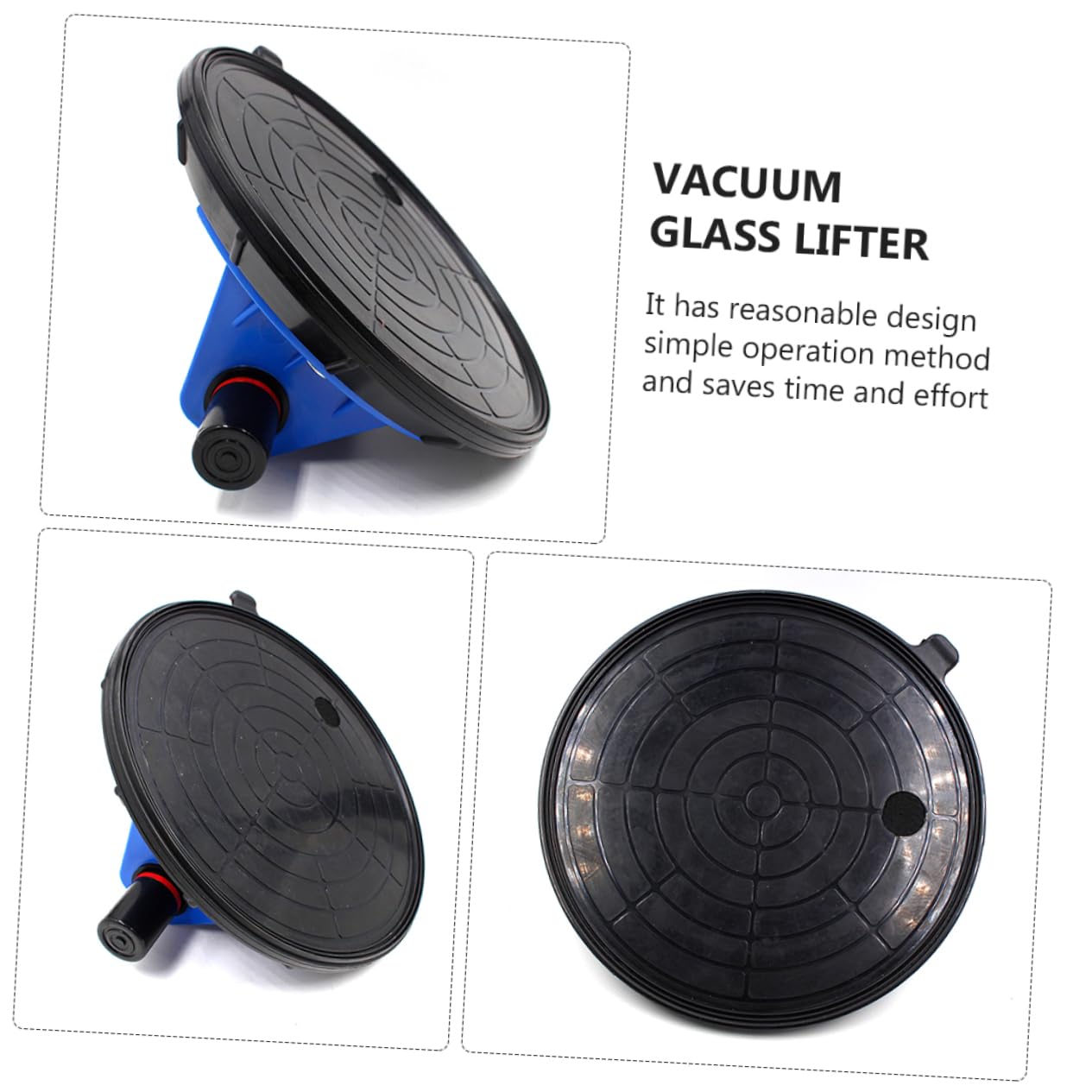 MUCKLILY Rubber Nylon Glass Vacuum Sucker Heavy Duty Suction Cup Glass Suction Lifter Panel Vacuum Sucker