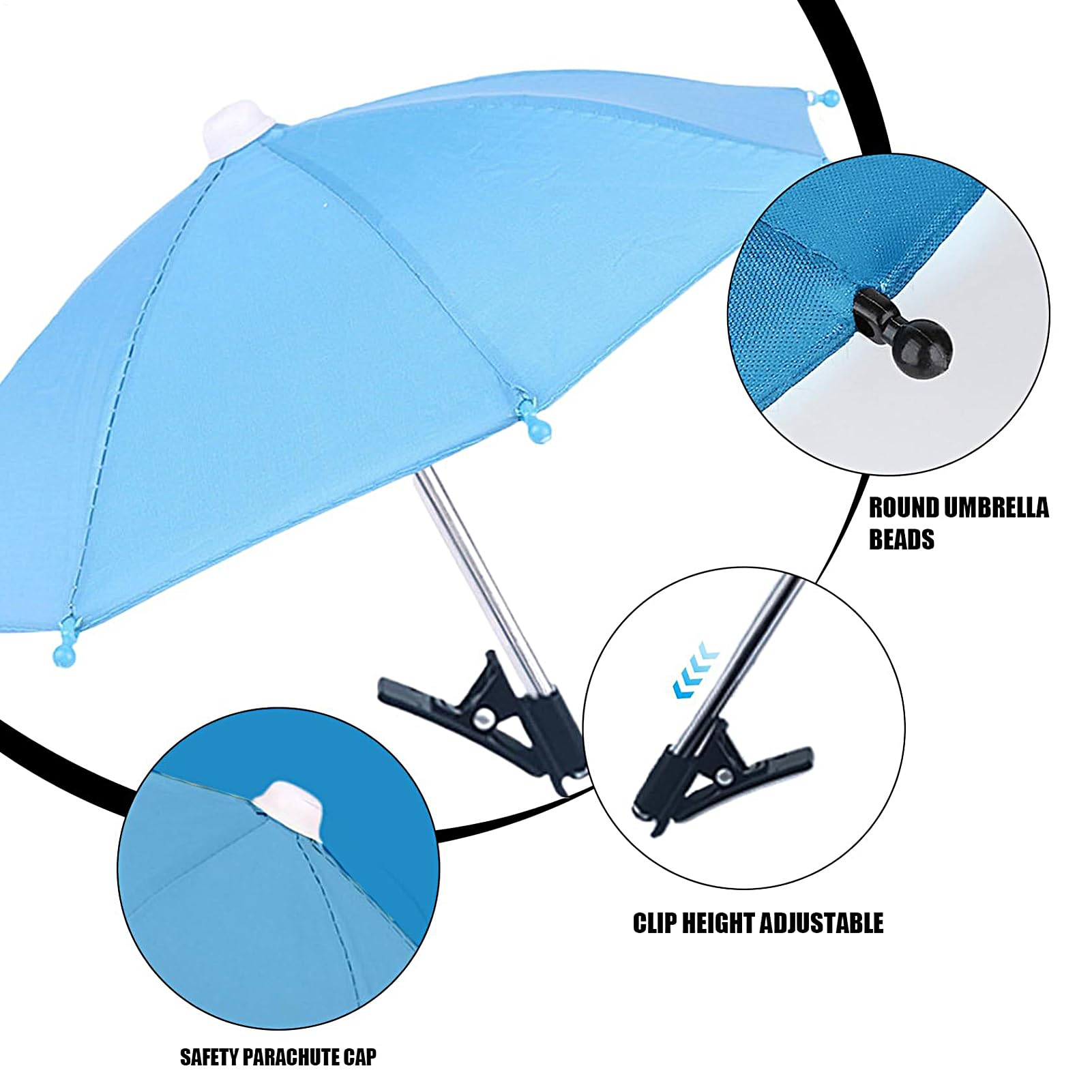 Genérico Parasol pour téléphone contre le soleil | Protection UV pour téléphone portable avec clip | Accessoires antireflets avec protection UV pour voiture, camping, plage, piscine extérieure