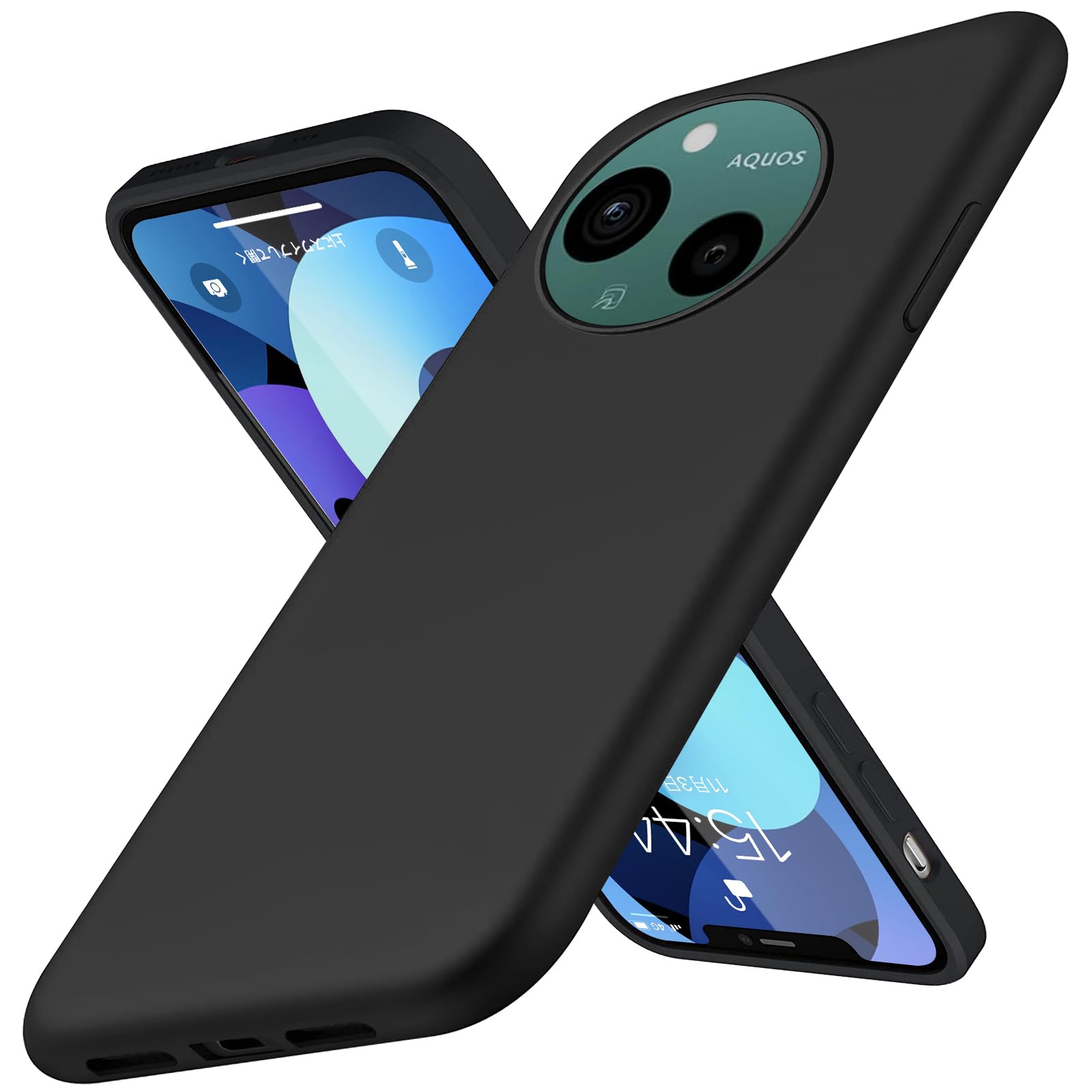 AQUOS Sense9 ケース 耐衝撃 保護カバー シリコン TPU SH-53E SHG14 SH-M29 カバー 柔軟 軽量 薄型 落下防止 滑り止め ワイヤレス充電対応 ストラップホール付き アクオスセンス9 カバー 衝撃吸収 レンズ保護 黄変防止 擦り傷防止 着脱簡単 防塵 人気 耐衝撃カバー 黒 Q45-PYMS-Sen9-HEI