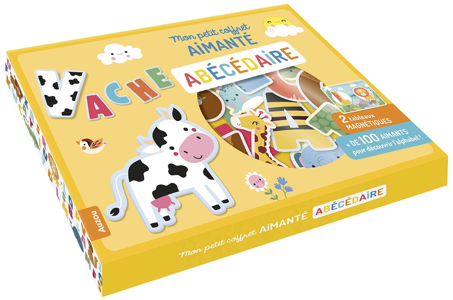 ABECEDAIRE - MON PETIT COFFRET AIMANTE: Avec 2 tableaux magnétiques et + de 100 aimants pour découvrir l'alphabet !
