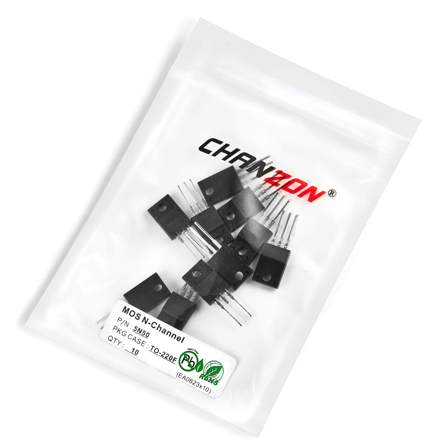 Chanzon 5N50 TO-220F NMOS N-Channel Power MOSFET Transistor (Pack