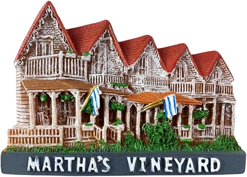 Miniatura 1 de Martha's Vineyard Massachusetts USA - Imán para refrigerador en 3D, recuerdo de viaje, decoración de nevera, calcomanía magnética para manualidades,