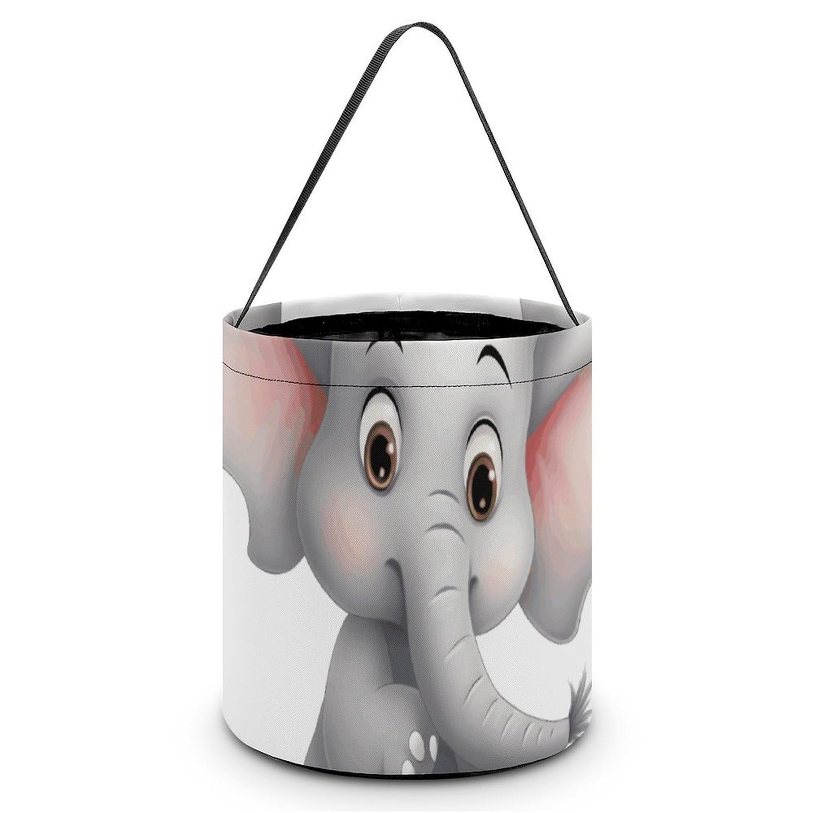 JTREHY Cute Elephant Candy Basket Hand-held Portable Candy Basket Collapsible Reusable Candys Bags Trick Or Treat Bags Party Festival Gift Bucket